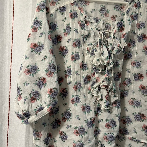 Denim and supply ruffle top floral - Picture 4 of 5